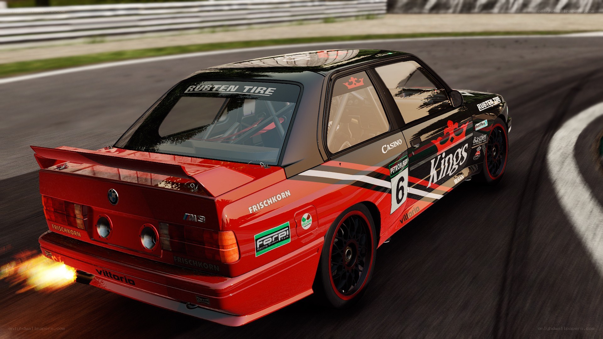 red race car on track