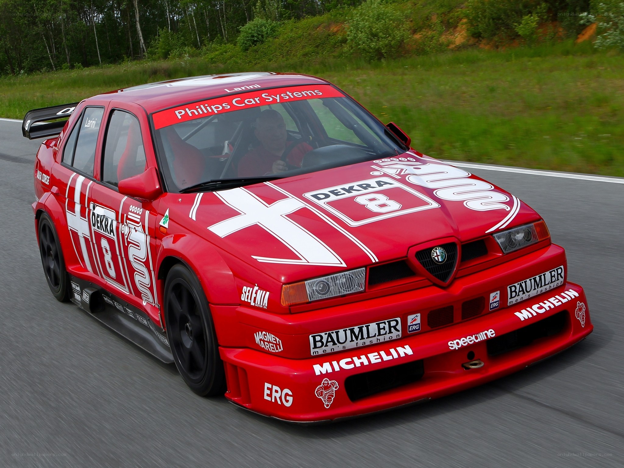 red race car on track