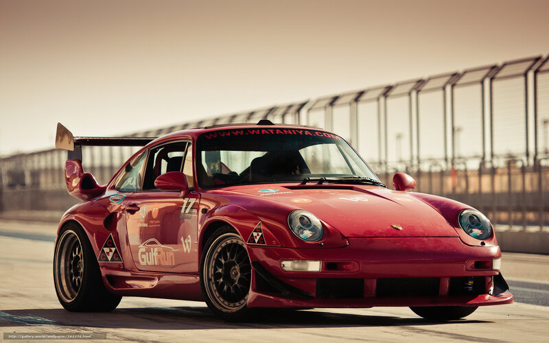 red race car on track