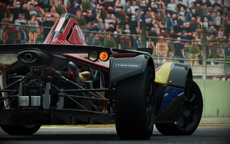 Red Race Car on Track — Black, Dynamic