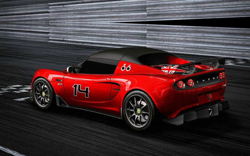 Red Race Car on Track — Dynamic, 3d Render