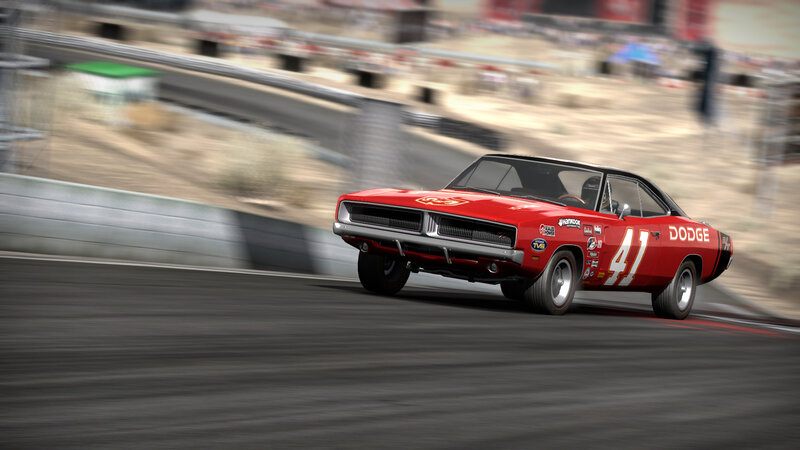 Red Race Car on Track — Dynamic, Afternoon, 3d Render, Race Car