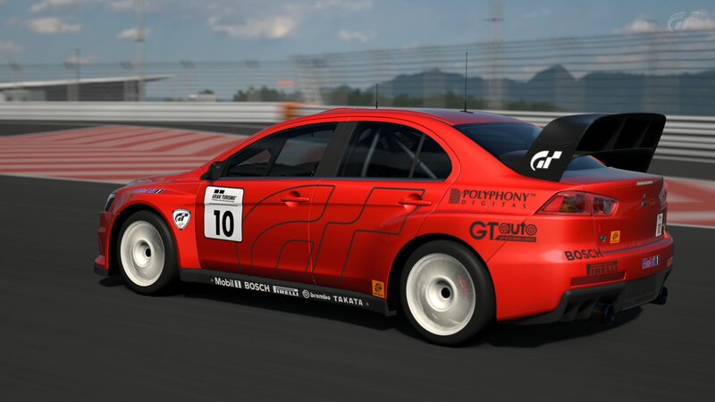 Red Race Car on Track — Dynamic, Afternoon, 3d Render, Race Car, Tire, Black, White