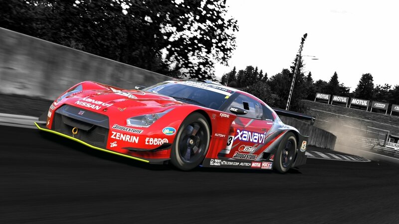 Red Race Car on Track — Dynamic, Afternoon, 3d Render, Race Car, Trees