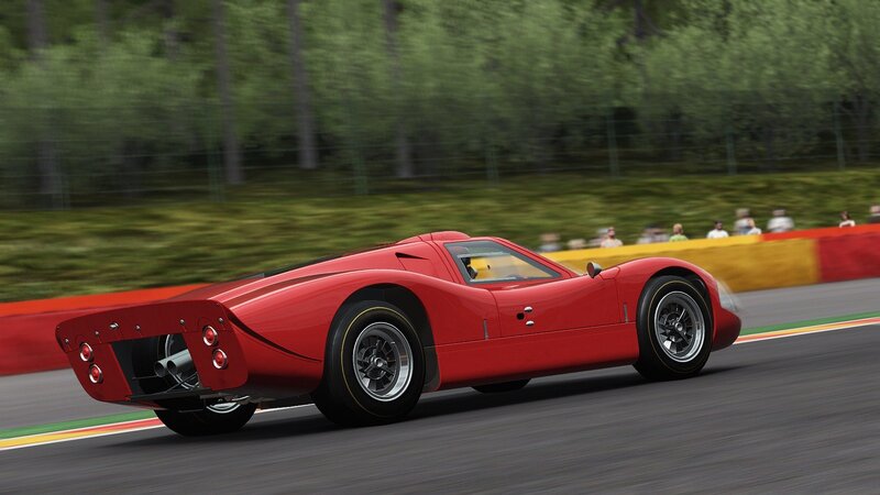 Red Race Car on Track — Dynamic, Afternoon, 3d Render, Race Track, Spectators