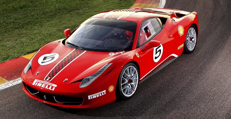 Red Race Car on Track — Dynamic, Afternoon, Photograph, Race Car, Shell Logo