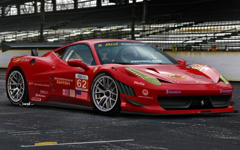 Red Race Car on Track — Dynamic, Digital Art