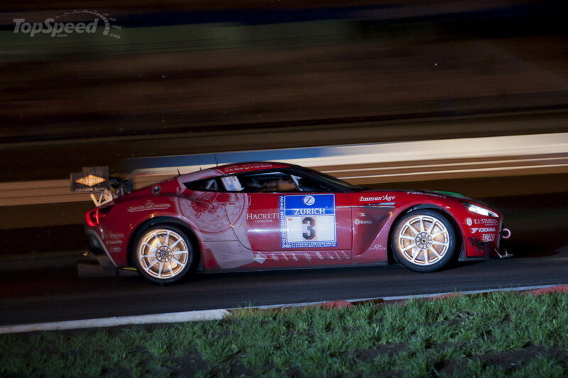 Red Race Car on Track — Dynamic, Night