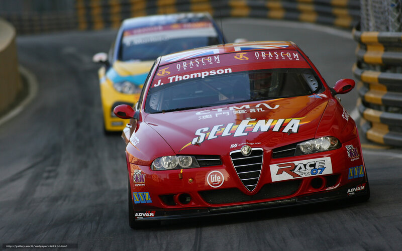 Red Race Car on Track — Dynamic, Photograph, Race Car, Other Car