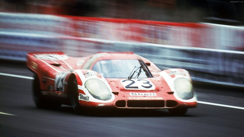 Red Race Car on Track — Dynamic, Photograph, Race Car