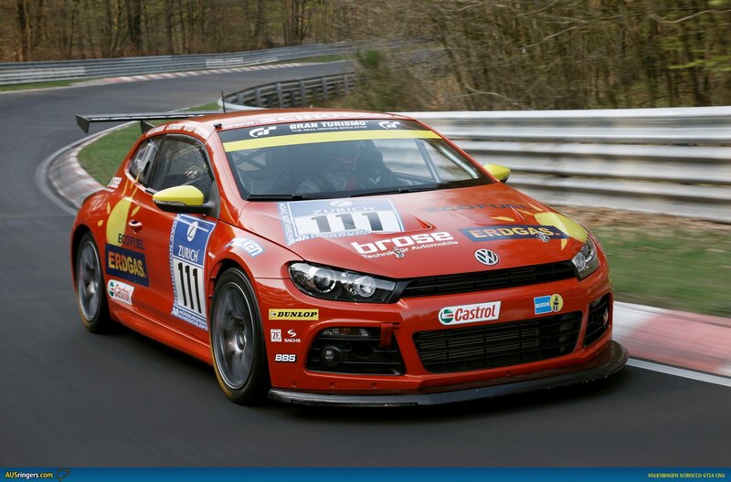 Red Race Car on Track — Dynamic, Spring