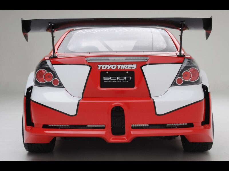 red race car rear view