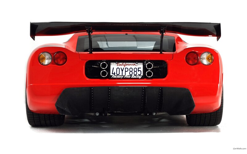 red race car rear view