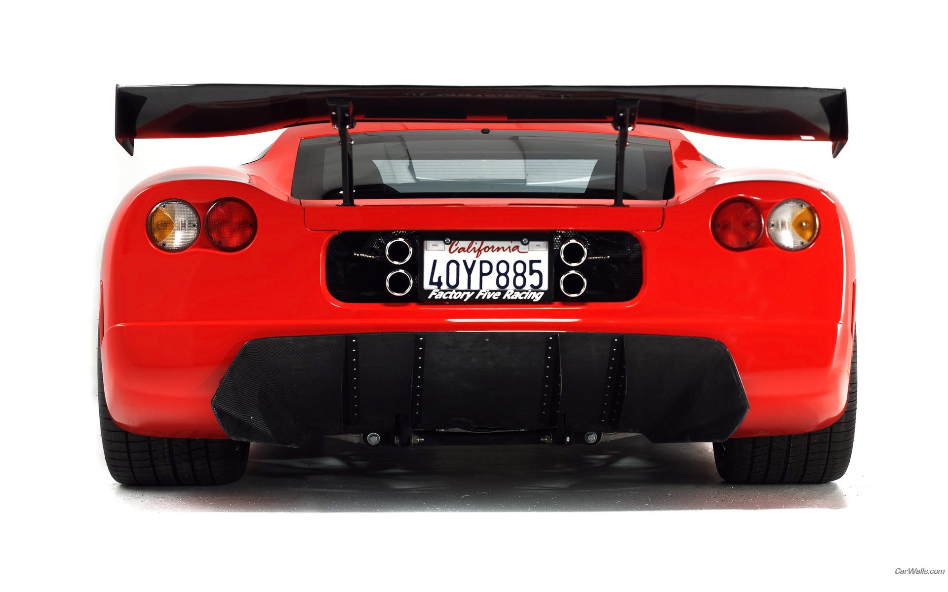red race car rear view