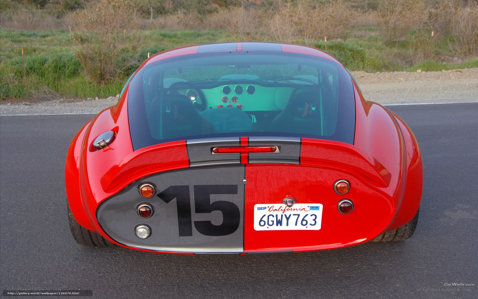 red race car rear view