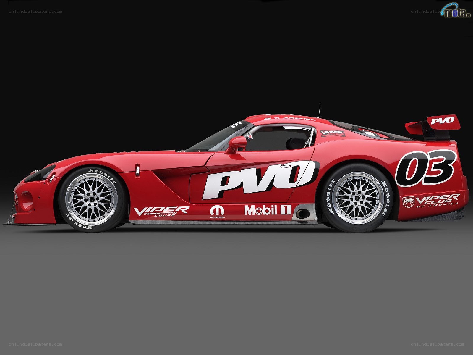 red race car side profile