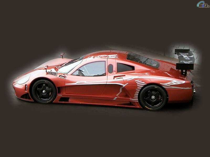 red race car side view