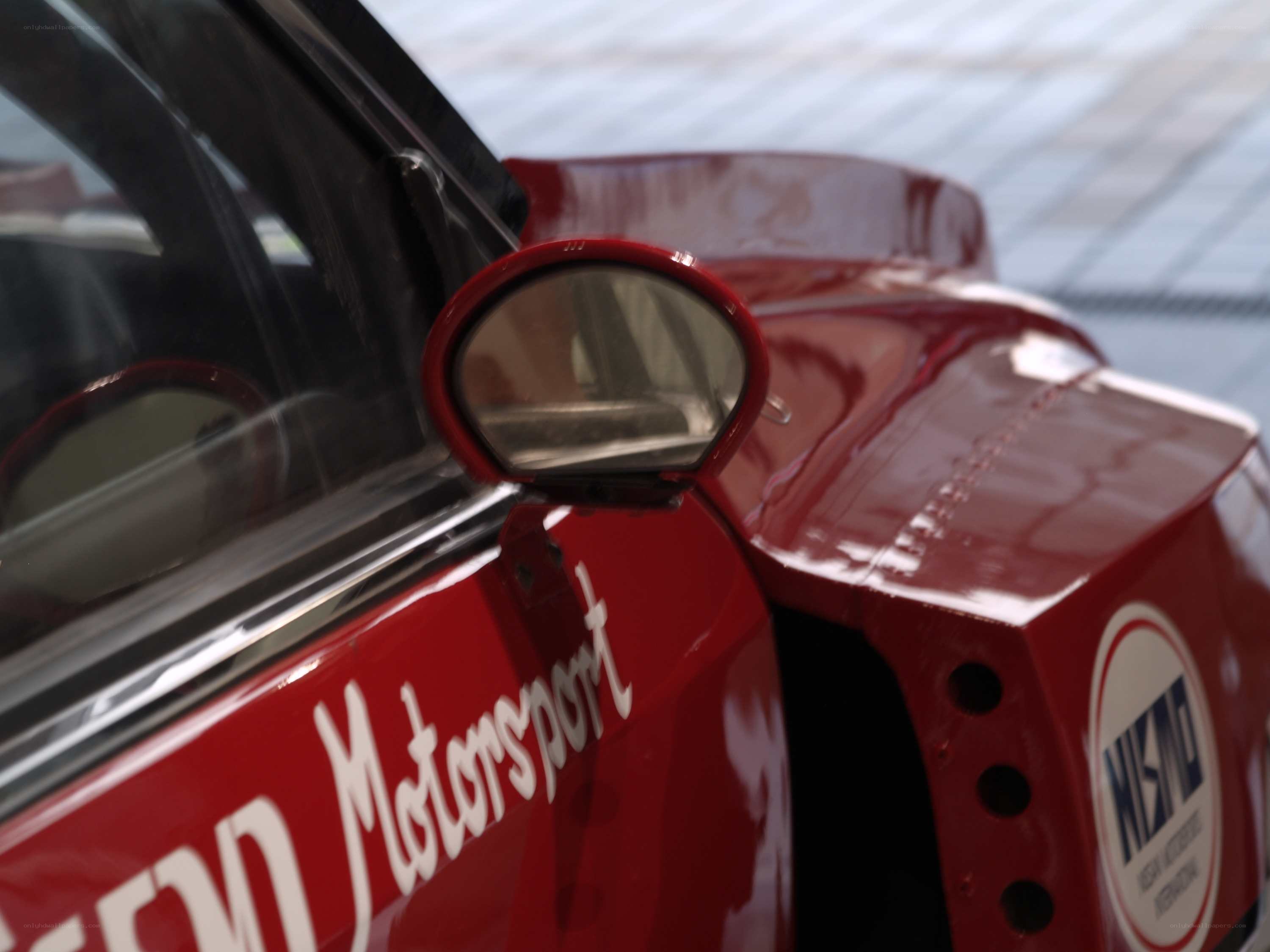 red race car side view
