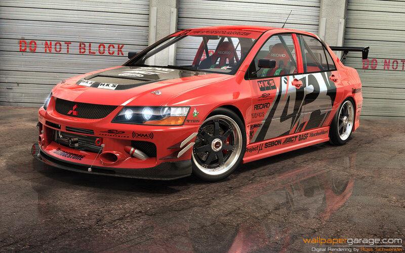Red Race Car — Static, 3d Render