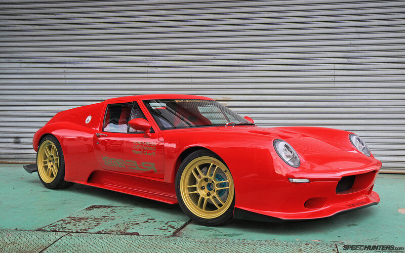 Red Race Car — Static, Photograph, Gold Wheels