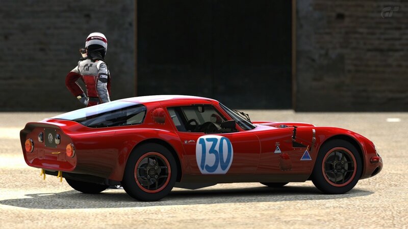 Red race car with driver