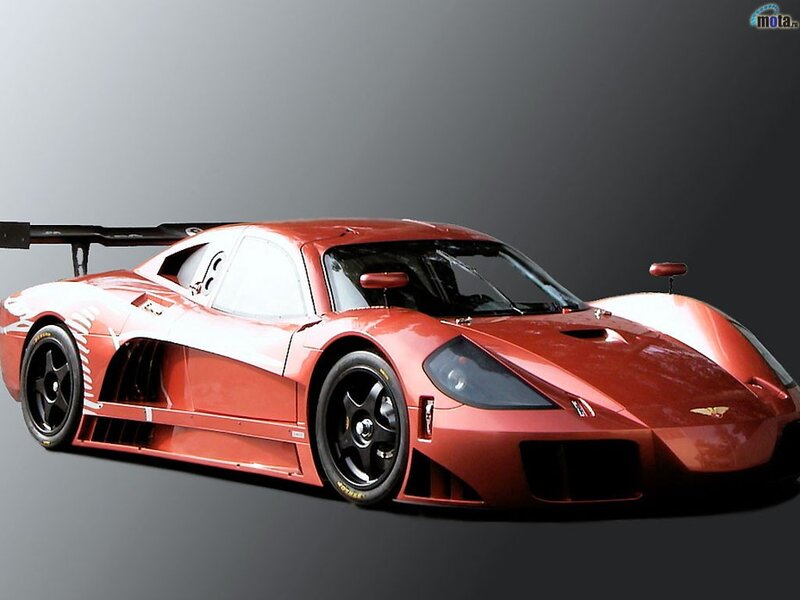 red race car with large rear wing
