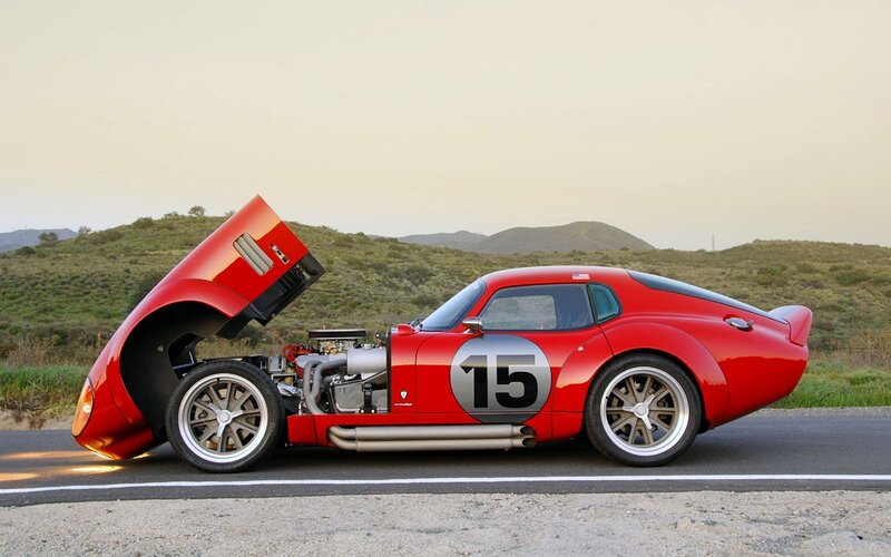 red race car with open hood