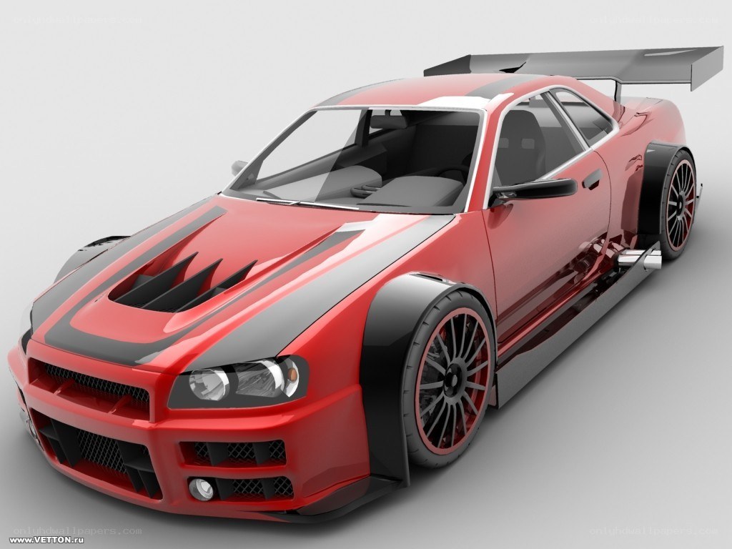 red race car with spoiler