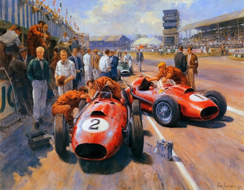 Red Race Cars in Pit — Active