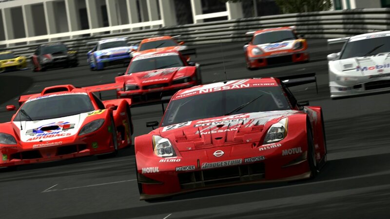 Red Race Cars on Track — Competitive, Afternoon, 3d Render