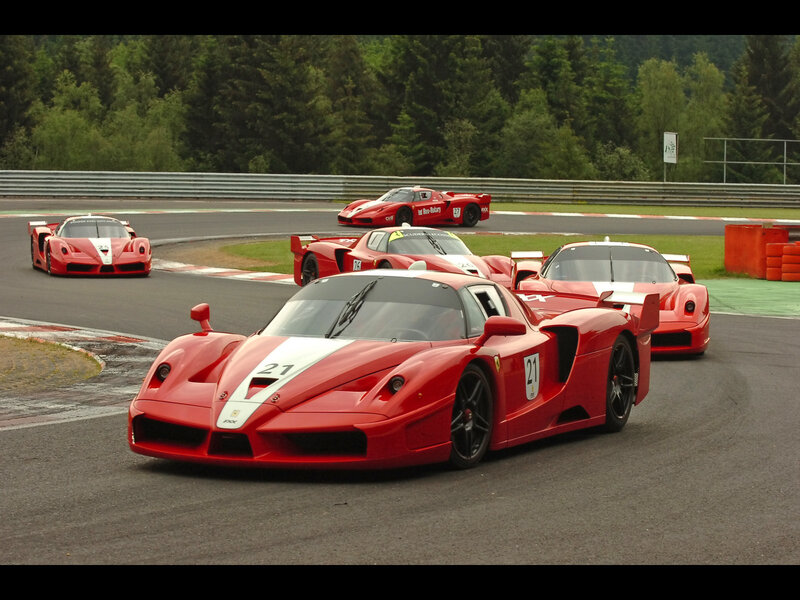 Red Race Cars on Track — Dynamic, Photograph