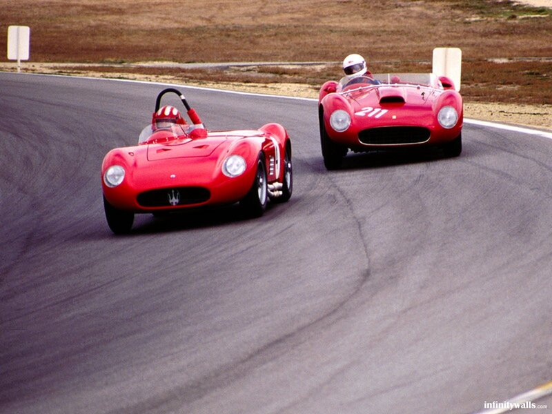 Red Race Cars on Track — Dynamic