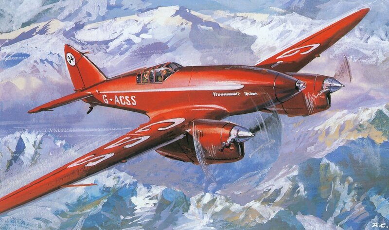 Red Racing Airplane — Dramatic