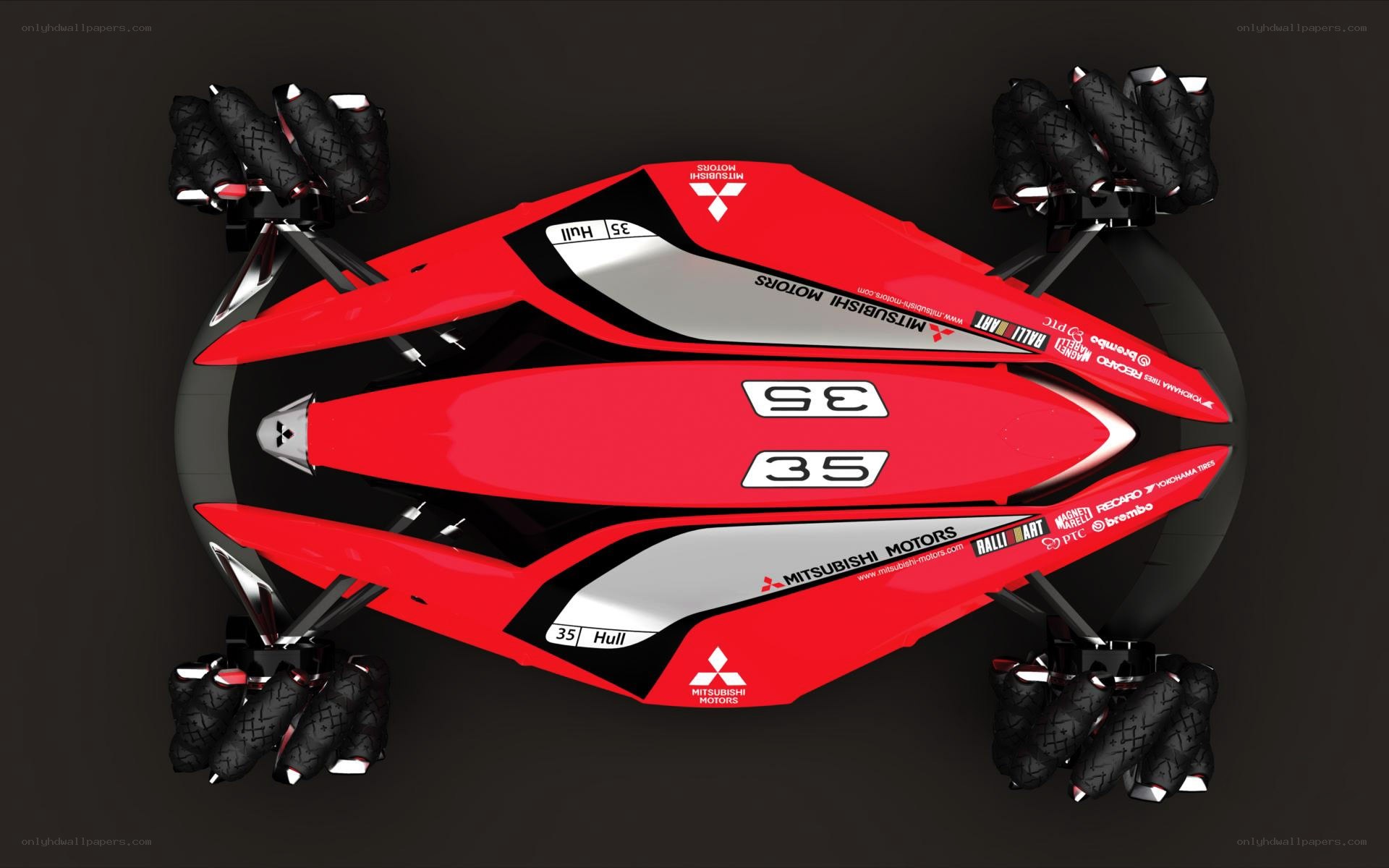 red racing car concept