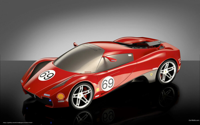 Red Racing Car — Dramatic, 3d Render, Number 69