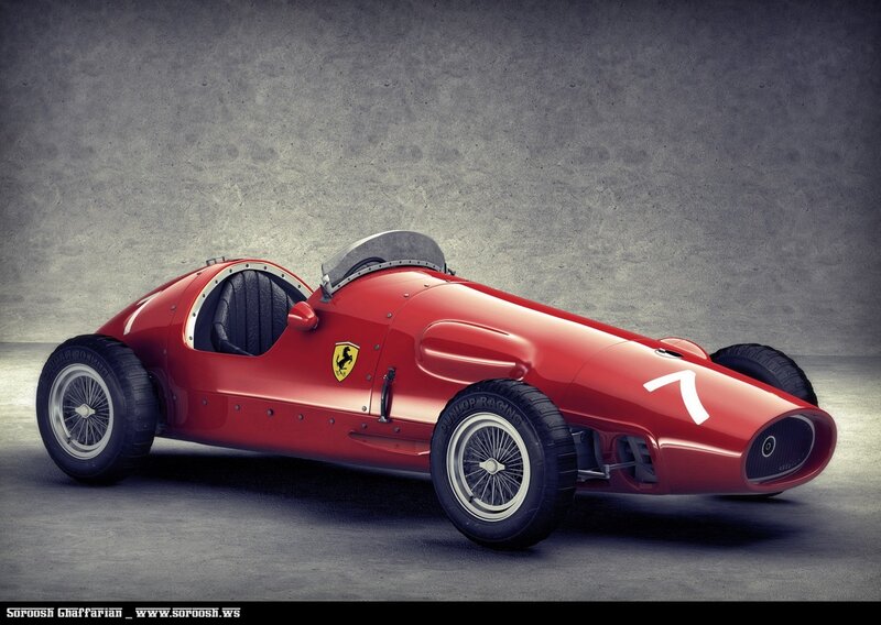 Red Racing Car — Dramatic, 3d Render, Number 7, Dunlop Tires