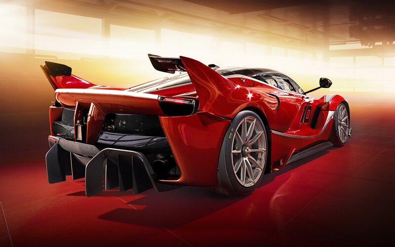 Red Racing Car — Dramatic, Sunset