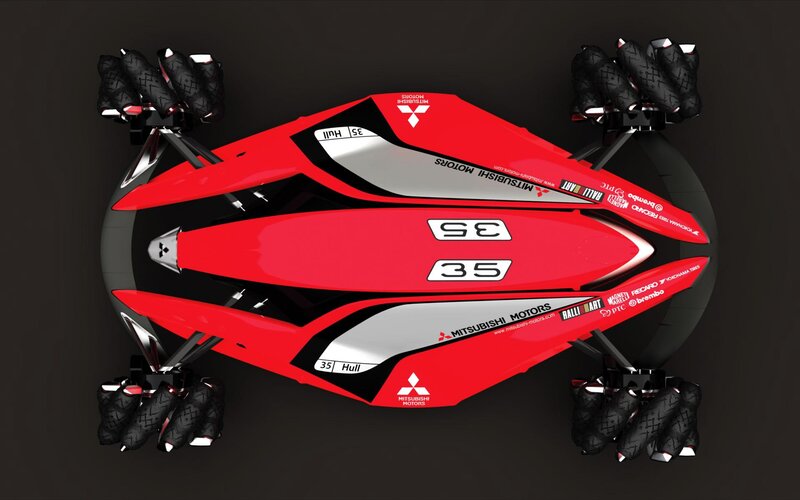 Red Racing Car — Dynamic, 3d Render, Wheels