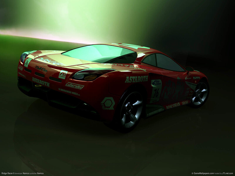 Red racing car in studio