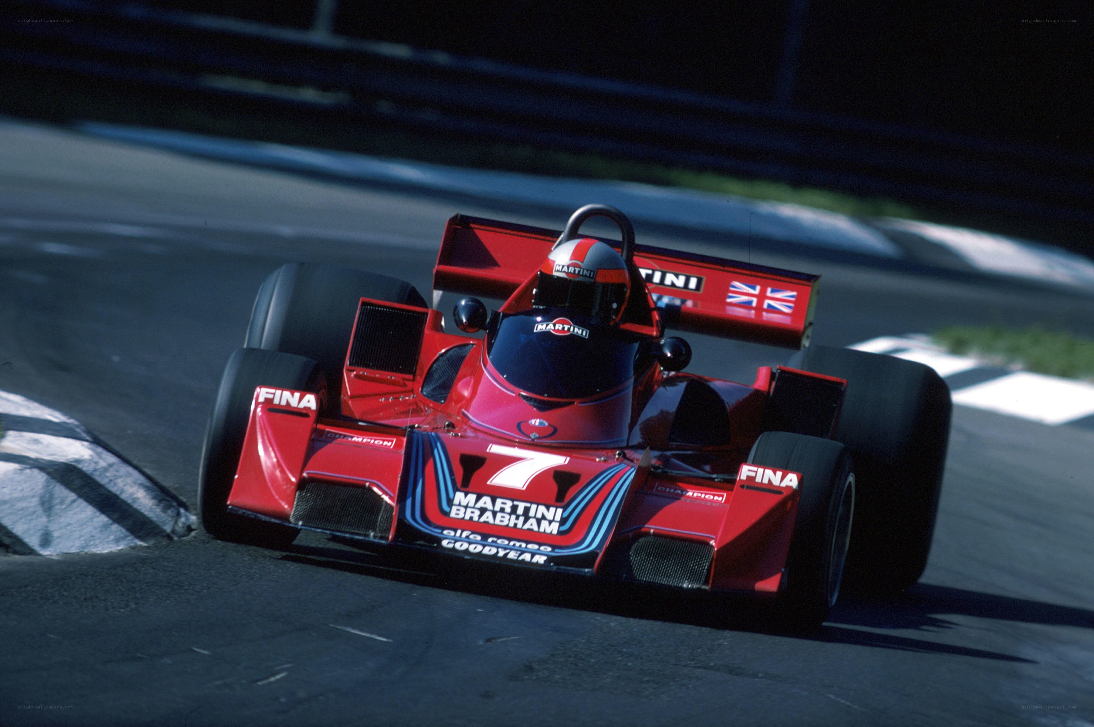 red racing car on track