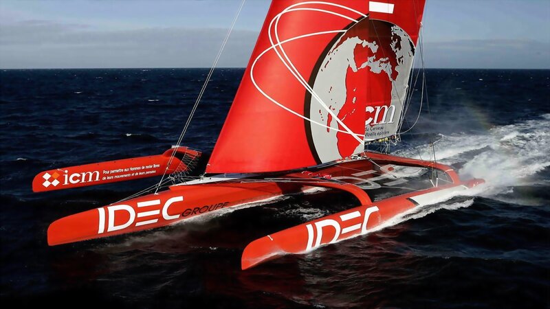 Red Racing Catamaran