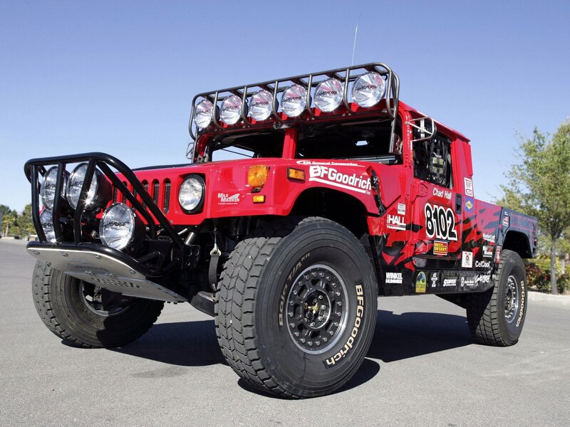 red racing hummer truck