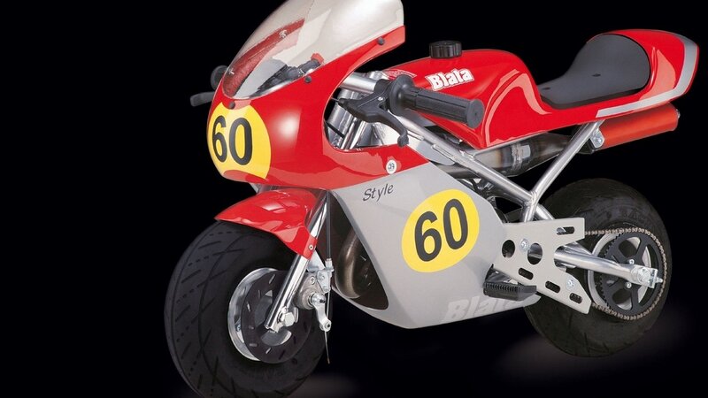 Red racing motorcycle