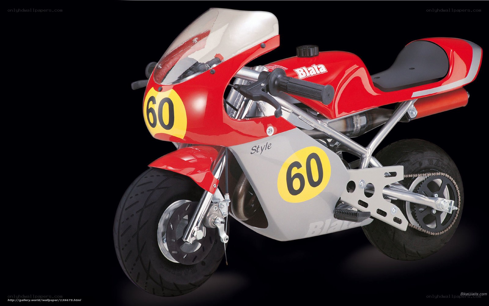 Red racing motorcycle