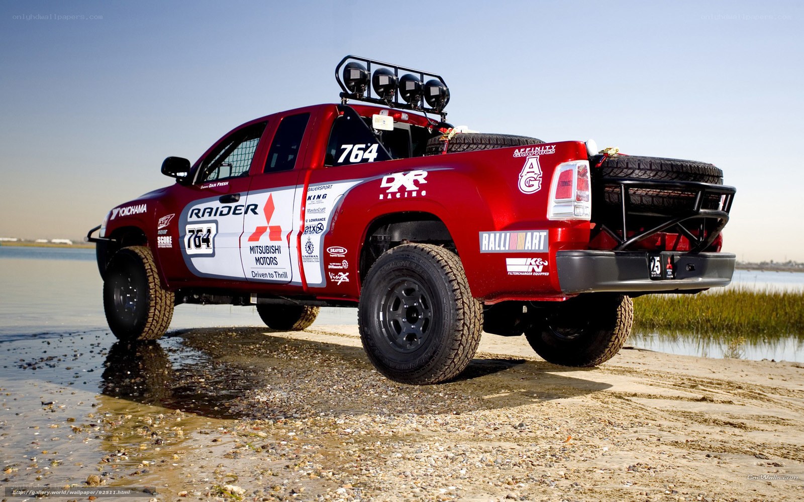 red racing pickup truck