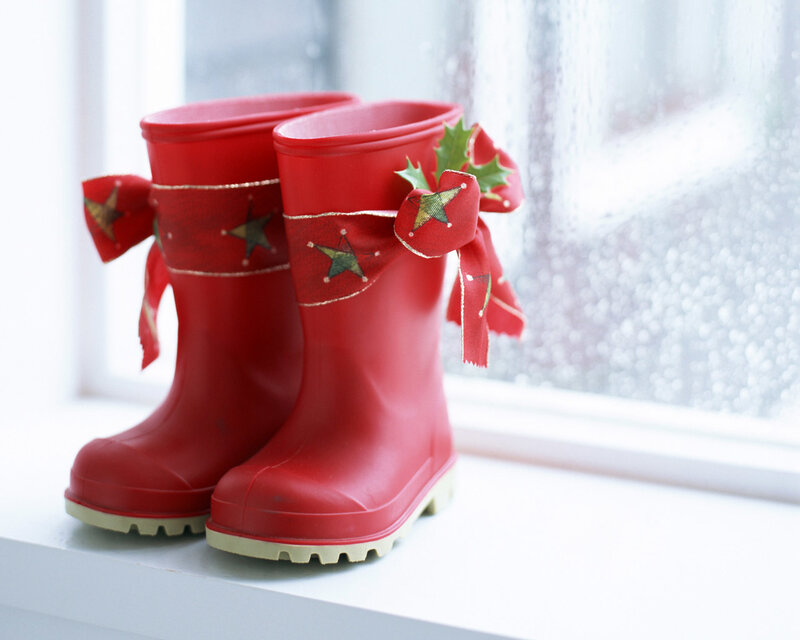 Red Rain Boots