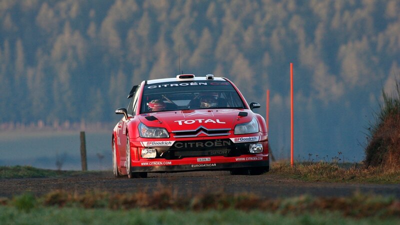 Red Rally Car — Dynamic, Morning, Photograph
