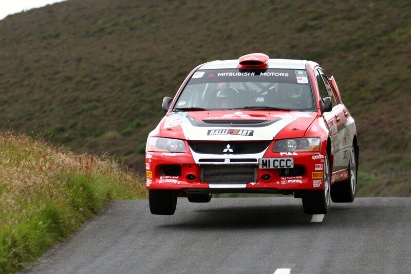 Red Rally Car — Dynamic, Photograph, Driver