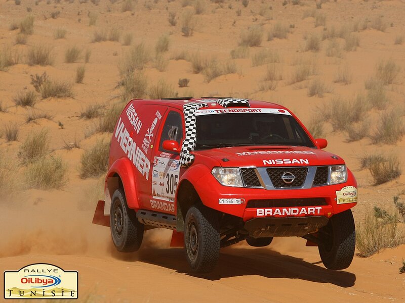 Red Rally Car in Desert — Dynamic