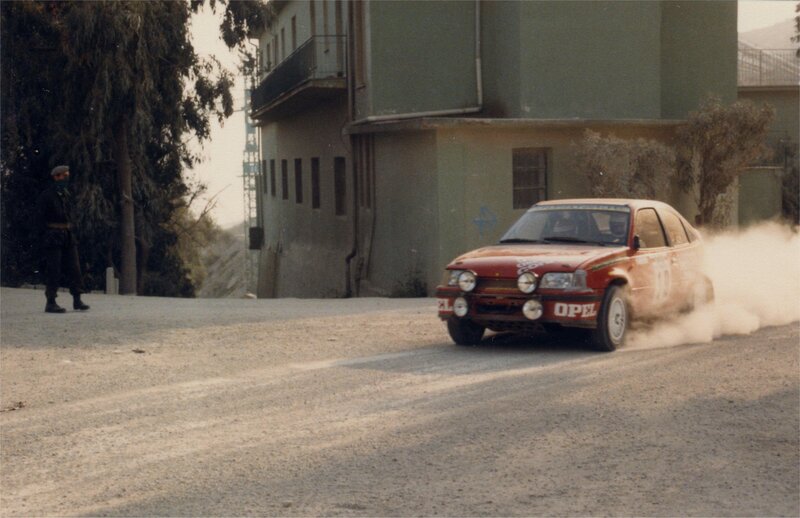 Red Rally Car on Dirt — Dynamic